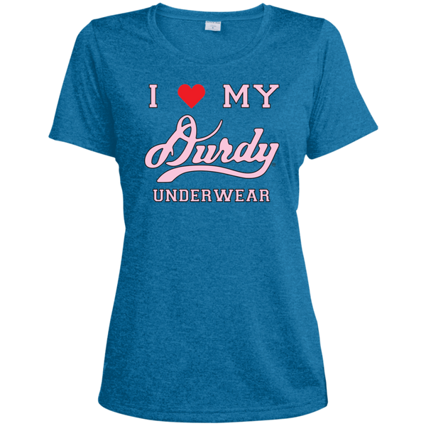 I love Durdy Underwear Sport-Tek Ladies' Heather Dri-Fit Moisture-Wicking T-Shirt