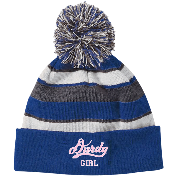 Durdy Girl Holloway Striped Beanie with Pom