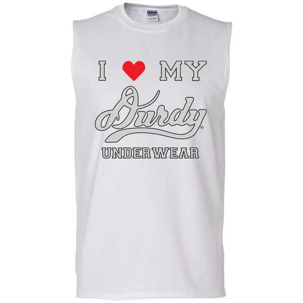 I Love Durdy Underwear Gildan Men's Ultra Cotton Sleeveless T-Shirt