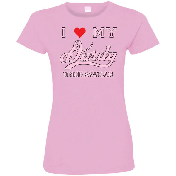 I love Durdy Underwear LAT Ladies' Fine Jersey T-Shirt