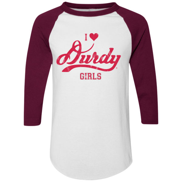 Love Durdy Girls Augusta Colorblock Raglan Jersey