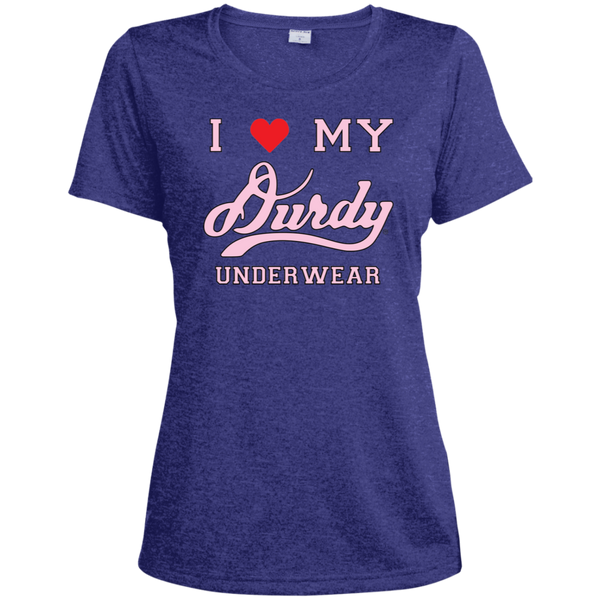 I love Durdy Underwear Sport-Tek Ladies' Heather Dri-Fit Moisture-Wicking T-Shirt