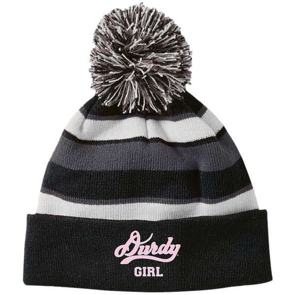 Durdy Girl Holloway Striped Beanie with Pom