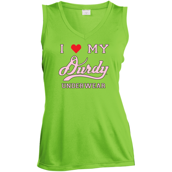 I love Durdy Underwear Sport-Tek Ladies' Sleeveless Moisture Absorbing V-Neck