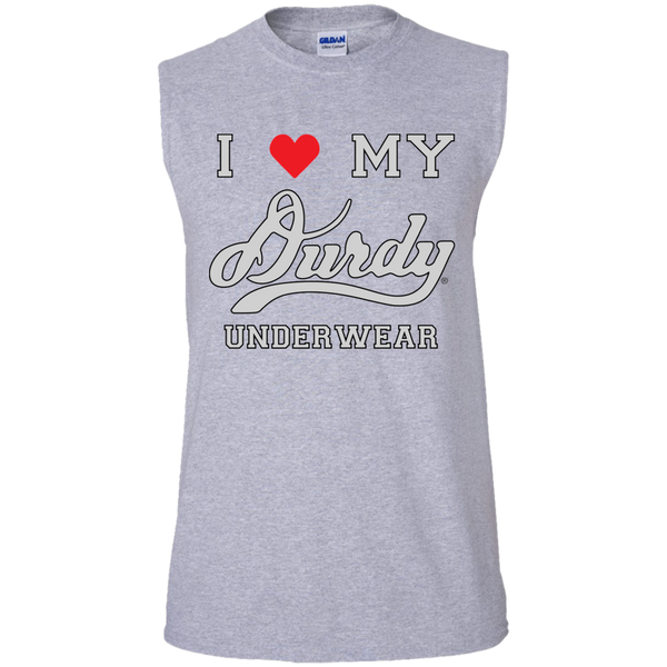 I Love Durdy Underwear Gildan Men's Ultra Cotton Sleeveless T-Shirt