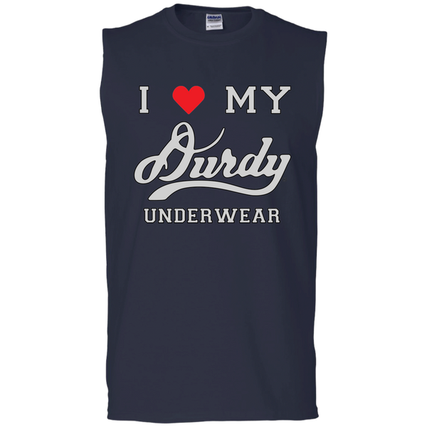 I Love Durdy Underwear Gildan Men's Ultra Cotton Sleeveless T-Shirt
