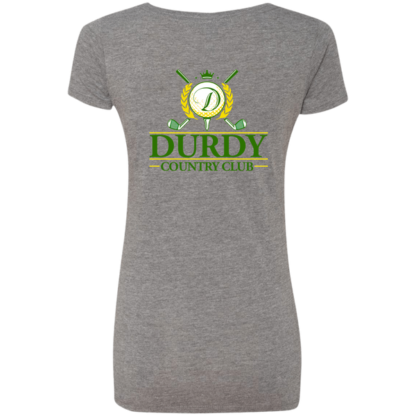 Durdy Country Club Next Level Ladies' Triblend Scoop