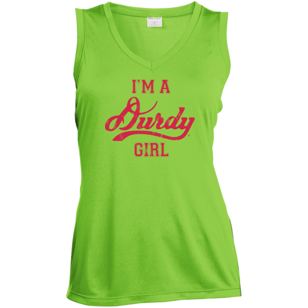 Durdy Girl Sport-Tek Ladies' Sleeveless Moisture Absorbing V-Neck