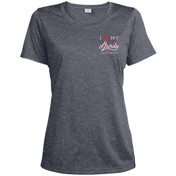 Durdy Underwear Sport-Tek Ladies' Heather Dri-Fit Moisture-Wicking T-Shirt