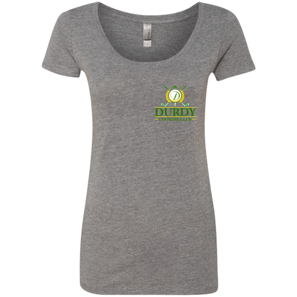 Durdy Country Club Next Level Ladies' Triblend Scoop