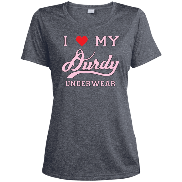 I love Durdy Underwear Sport-Tek Ladies' Heather Dri-Fit Moisture-Wicking T-Shirt