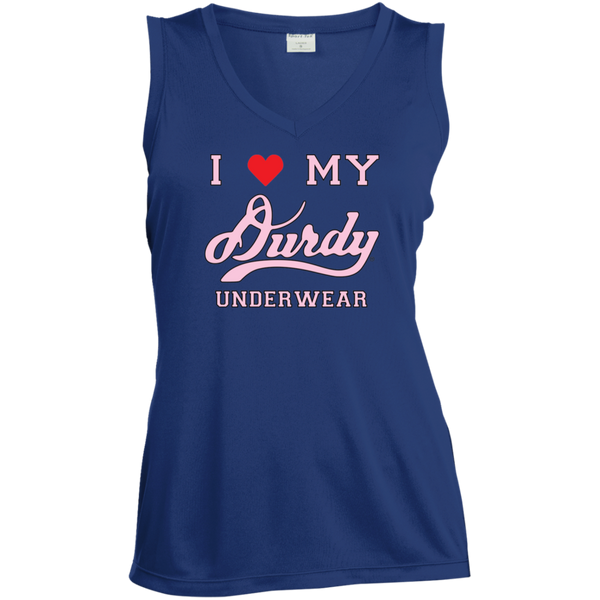 I love Durdy Underwear Sport-Tek Ladies' Sleeveless Moisture Absorbing V-Neck