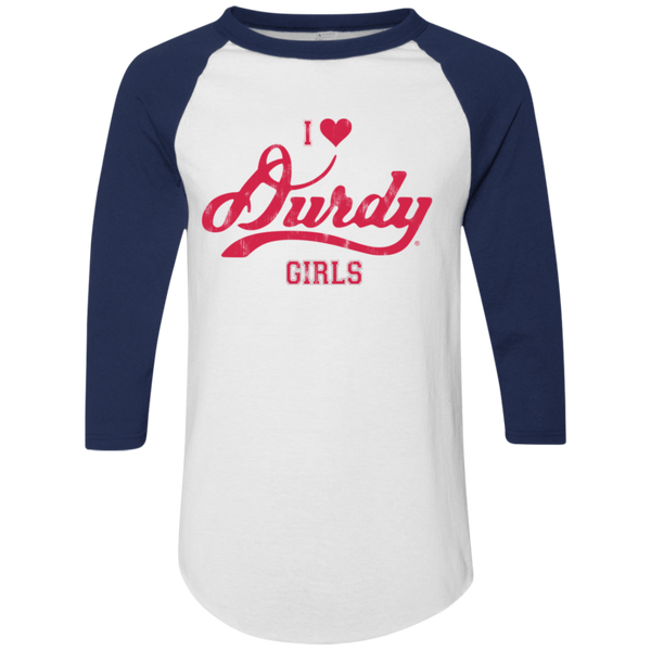 Love Durdy Girls Augusta Colorblock Raglan Jersey