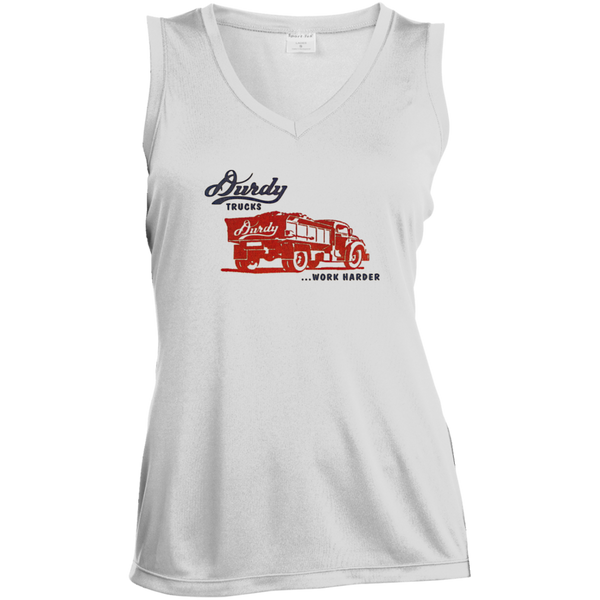 Durdy Trucks Sport-Tek Ladies' Sleeveless Moisture Absorbing V-Neck