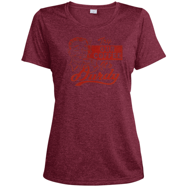 Durdy Coffee Sport-Tek Ladies' Heather Dri-Fit Moisture-Wicking T-Shirt