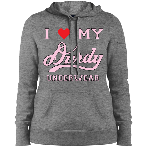 I Love Durdy Underwear Sport-Tek Ladies' Pullover Hooded Sweatshirt