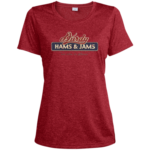 Durdy Hams & Jams Sport-Tek Ladies' Heather Dri-Fit Moisture-Wicking T-Shirt