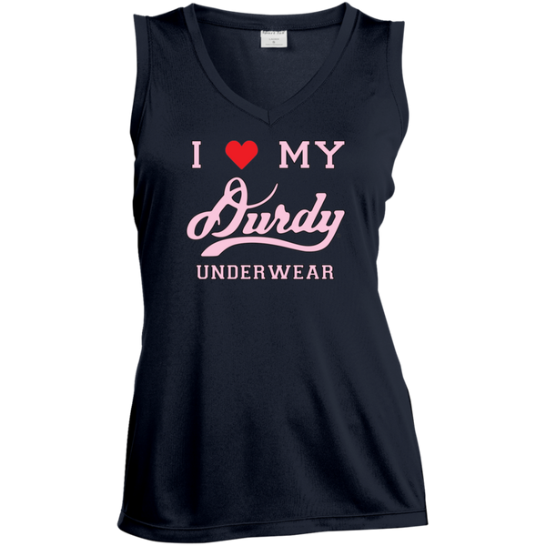 I love Durdy Underwear Sport-Tek Ladies' Sleeveless Moisture Absorbing V-Neck