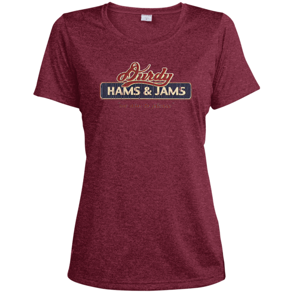 Durdy Hams & Jams Sport-Tek Ladies' Heather Dri-Fit Moisture-Wicking T-Shirt
