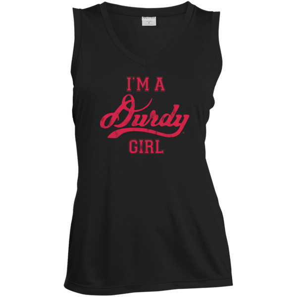 Durdy Girl Sport-Tek Ladies' Sleeveless Moisture Absorbing V-Neck