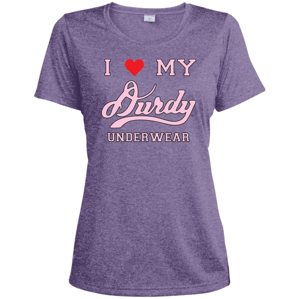 I love Durdy Underwear Sport-Tek Ladies' Heather Dri-Fit Moisture-Wicking T-Shirt