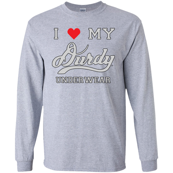 I Love Durdy Underwear Gildan LS Ultra Cotton T-Shirt