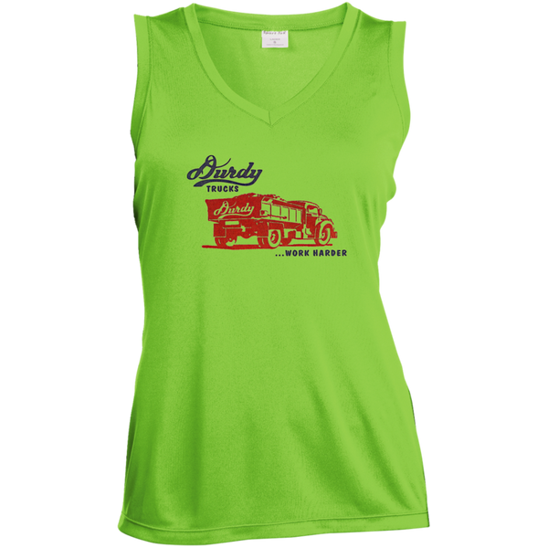Durdy Trucks Sport-Tek Ladies' Sleeveless Moisture Absorbing V-Neck