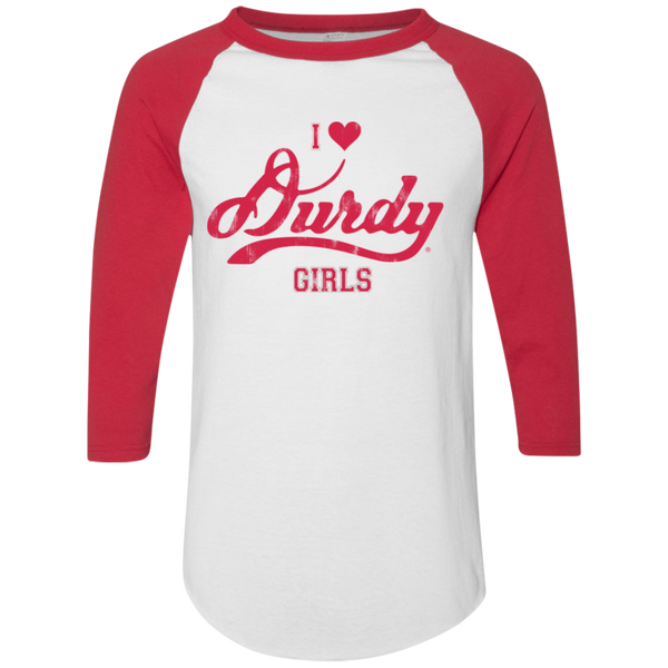 Love Durdy Girls Augusta Colorblock Raglan Jersey