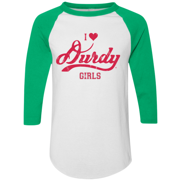 Love Durdy Girls Augusta Colorblock Raglan Jersey