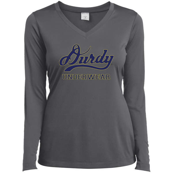 Durdy Underwear Sport-Tek Ladies' LS Performance V-Neck T-Shirt