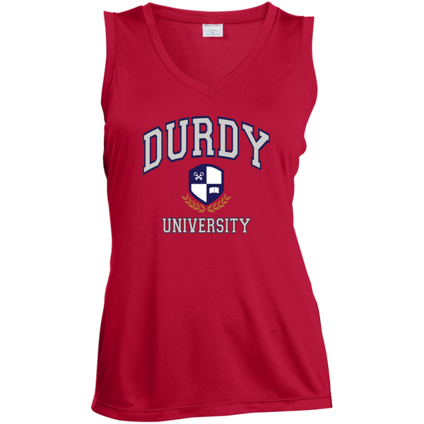 Durdy University Sport-Tek Ladies' Sleeveless Moisture Absorbing V-Neck