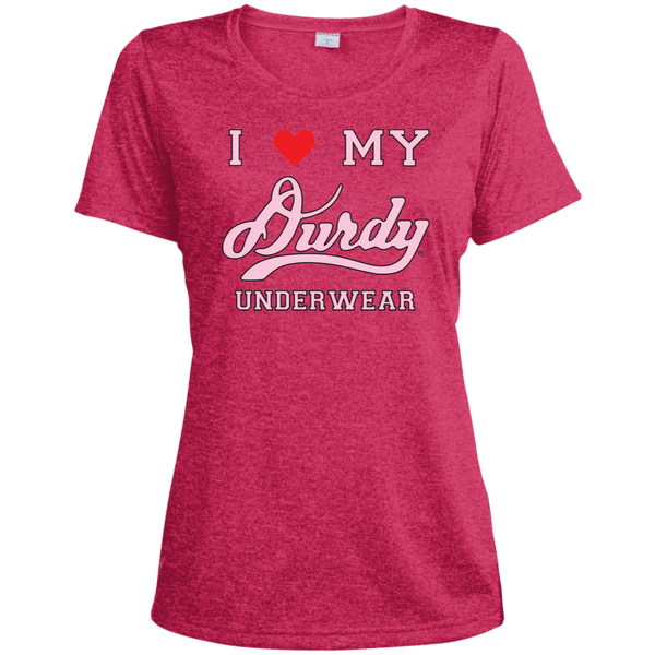 I love Durdy Underwear Sport-Tek Ladies' Heather Dri-Fit Moisture-Wicking T-Shirt