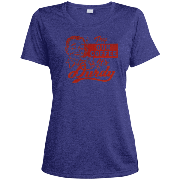Durdy Coffee Sport-Tek Ladies' Heather Dri-Fit Moisture-Wicking T-Shirt