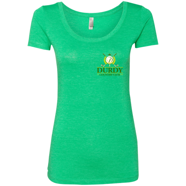 Durdy Country Club Next Level Ladies' Triblend Scoop