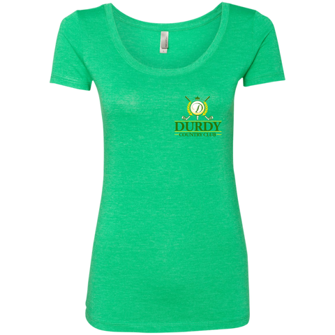 Durdy Country Club Next Level Ladies' Triblend Scoop