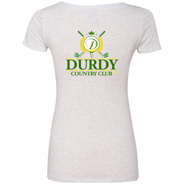 Durdy Country Club Next Level Ladies' Triblend Scoop