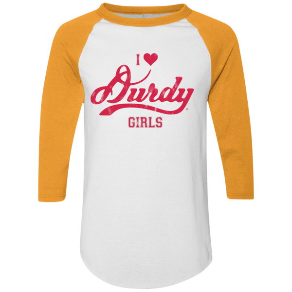 Love Durdy Girls Augusta Colorblock Raglan Jersey