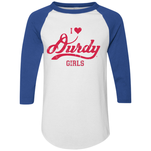 Love Durdy Girls Augusta Colorblock Raglan Jersey