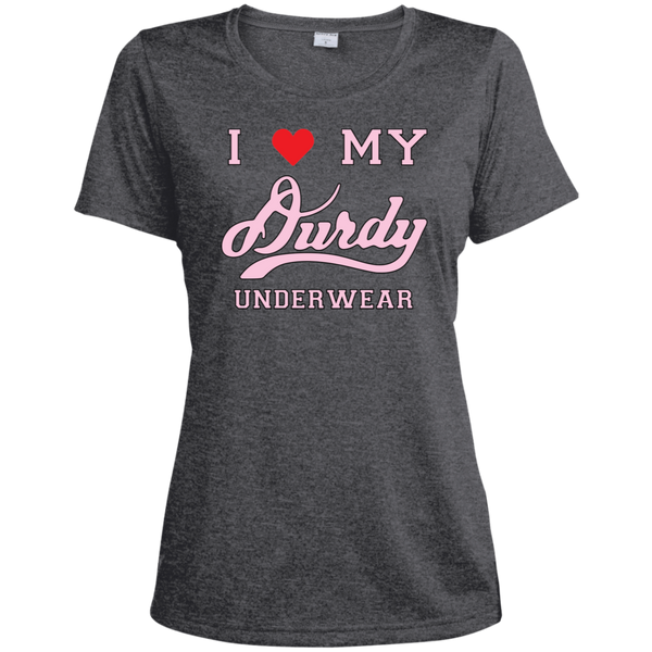I love Durdy Underwear Sport-Tek Ladies' Heather Dri-Fit Moisture-Wicking T-Shirt
