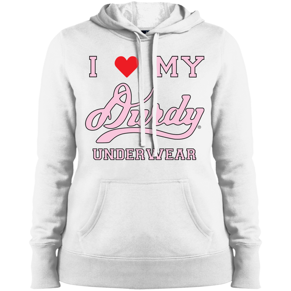 I Love Durdy Underwear Sport-Tek Ladies' Pullover Hooded Sweatshirt