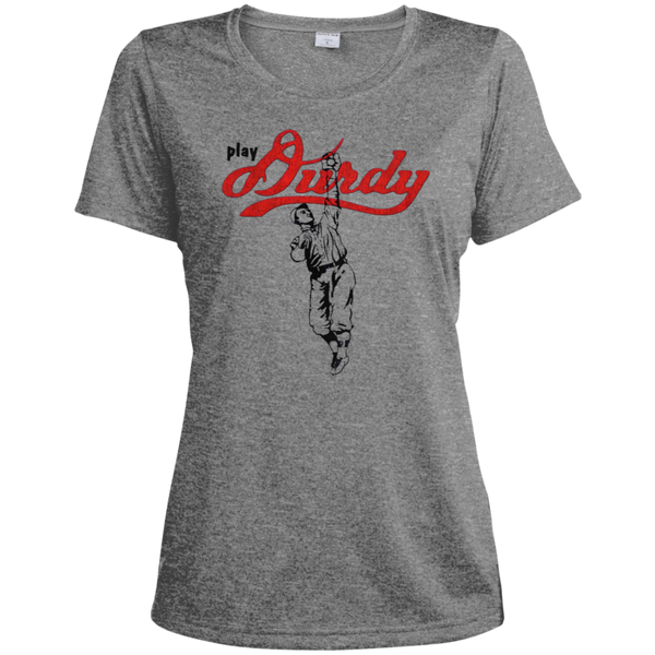 Play Durdy Sport-Tek Ladies' Heather Dri-Fit Moisture-Wicking T-Shirt