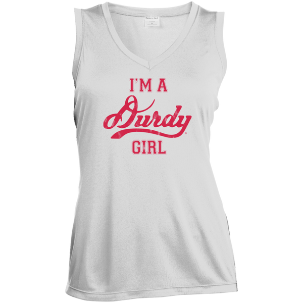 Durdy Girl Sport-Tek Ladies' Sleeveless Moisture Absorbing V-Neck