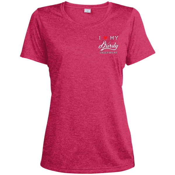 Durdy Underwear Sport-Tek Ladies' Heather Dri-Fit Moisture-Wicking T-Shirt